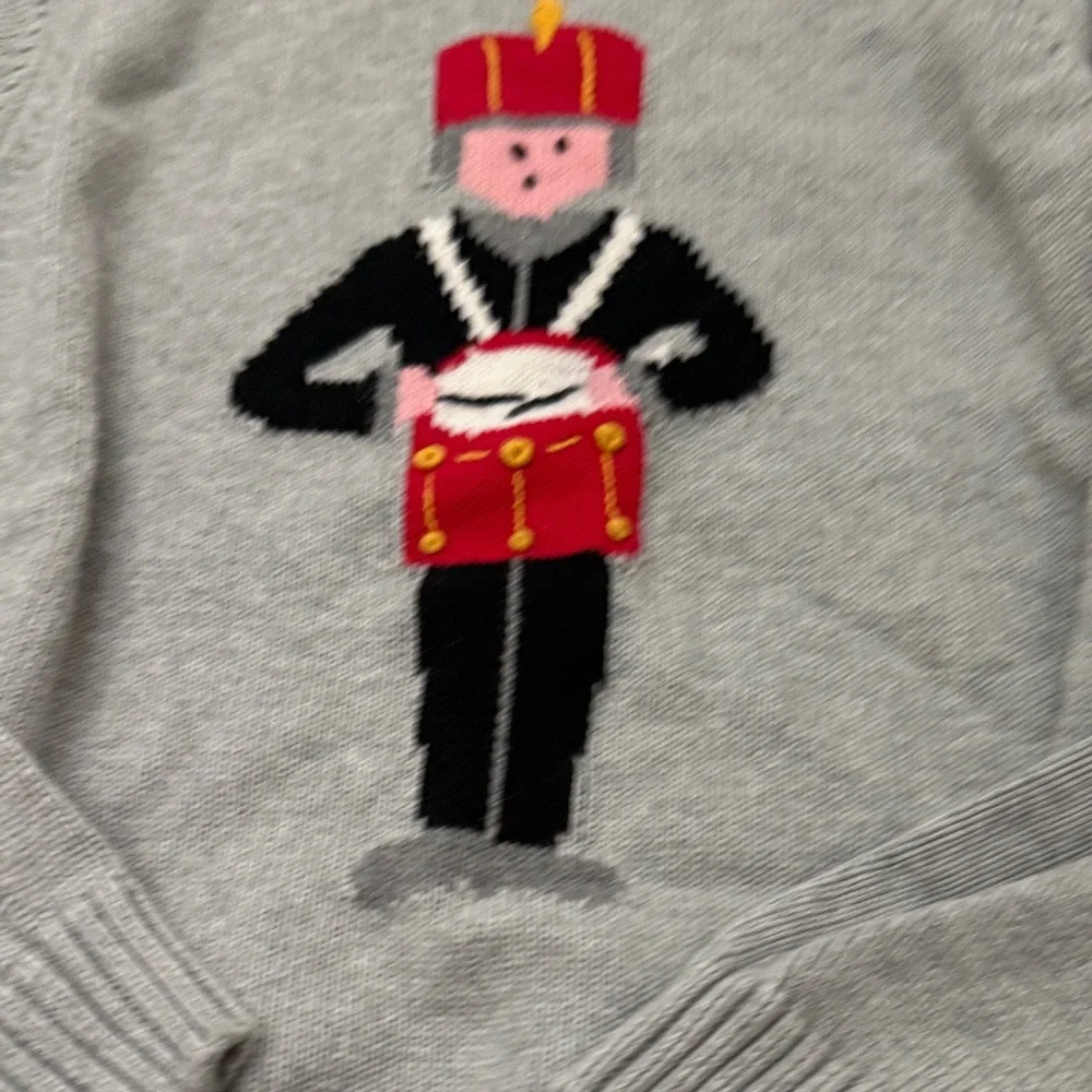 Hanna Andersson Gray Sweater with Red Drummer Design - Picture 3 of 4